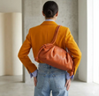 Ginny Cloud Bag — Orange worn | Michele Lopriore