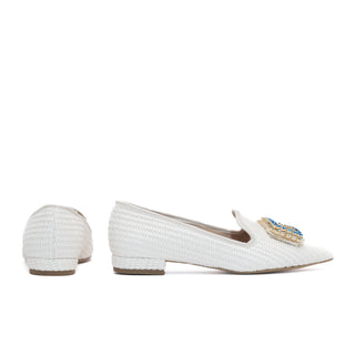Elyse Pointy Loafer — Beige Gold Vittoria | Made in Italy · Michele Lopriore