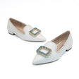 Elyse Pointy Loafer — Beige Gold back view | Michele Lopriore