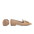 Elyse Pointy Loafer — Tan Paniere side view | Michele Lopriore