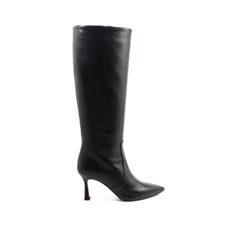 Carolina Stiletto Boots — Leather Black