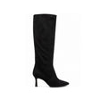 Carolina Stiletto Boots — Suede Black