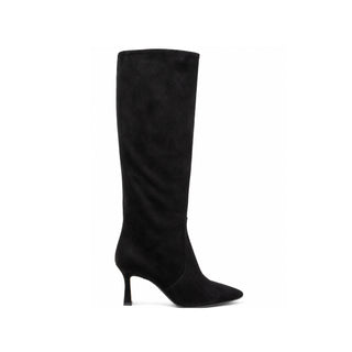 Carolina Stiletto Boots — Suede Black