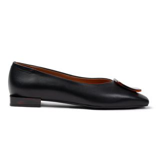 Leona Flat — Black Leather | Michele Lopriore