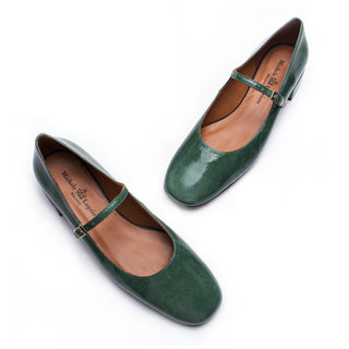 Jeanine Mary Jane — Green Patent Leather | Michele Lopriore