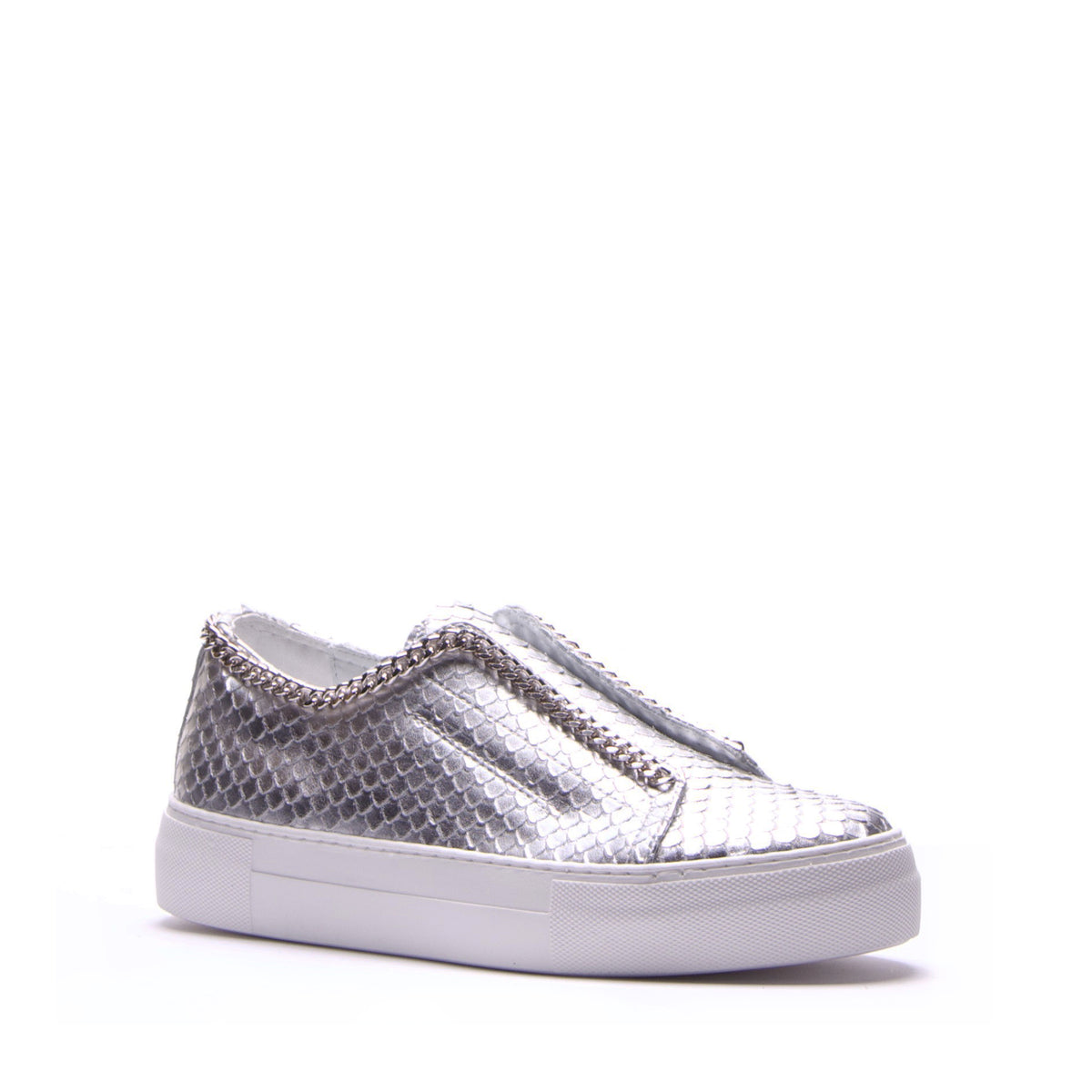 Printed Leather Silver