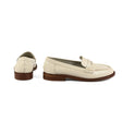 Elsa Penny Loafer — Ivory Brush Leather back view | Michele Lopriore