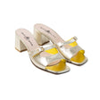 Matilda Sandals — Platinum Leather back view | Michele Lopriore