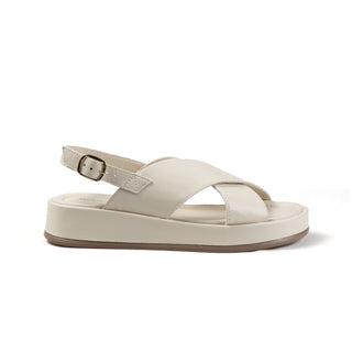 Marica Sandals — Off White Leather | Michele Lopriore
