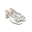 Felicia Mules — White Leather back view | Michele Lopriore