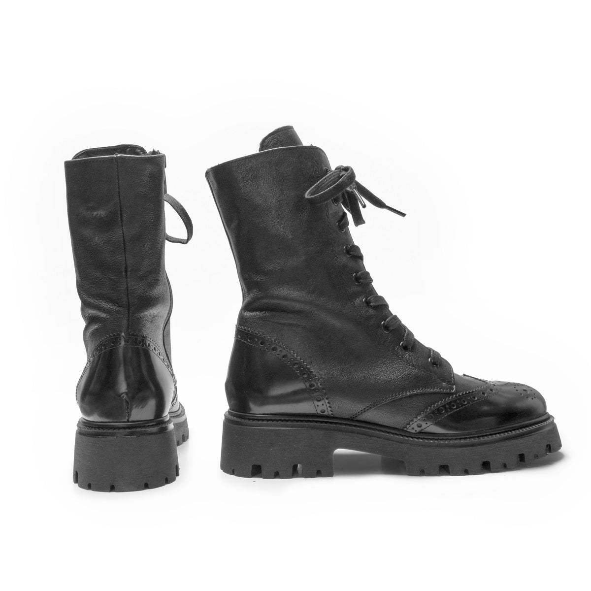 Black Leather and Brush Leather