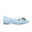 Athena Loafer — Sky Blue Velvet | Michele Lopriore