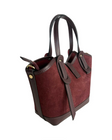 Amelie Mini Bag — Suede Burgundy side | Michele Lopriore
