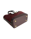 Amelie Mini Bag — Suede Burgundy detail | Michele Lopriore