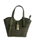 Amelie Mini Bag — Croco Military Green | Michele Lopriore