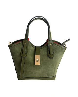 Amelie Mini Bag — Suede Military | Michele Lopriore