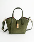 Amelie Mini Bag — Suede Military front | Michele Lopriore