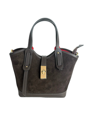 Amelie Mini Bag — Cioccolato suede | Michele Lopriore