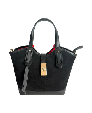 Amelie Mini Bag — Suede Black | Michele Lopriore