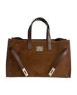 Camberra Tote Bag — Suede Cioccolato | Michele Lopriore