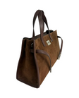 Camberra Tote Bag — Suede Cioccolato front | Michele Lopriore