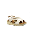 AMALFI Wedge Sandal — Nappa Panna/Platino