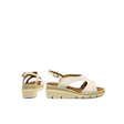 AMALFI Wedge Sandal — Nappa Panna/Platino