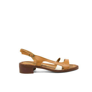 CAPRI Slingback Sandal — Nappa Cuoio/Panna