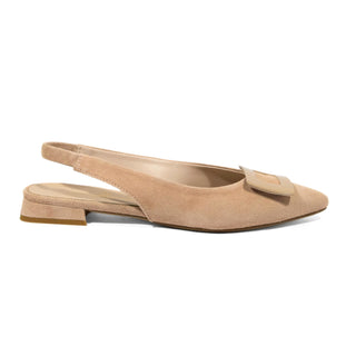 Praia Slingback Flats — Desert Suede | Michele Lopriore