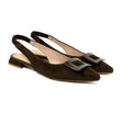 Praia Slingback Flats — Brown Suede side view | Michele Lopriore