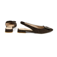 Praia Slingback Flats — Brown Suede back view | Michele Lopriore