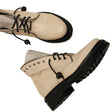 Strass Combat Boot — Off White pair