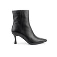 Carolina Stiletto Booties — Leather Black