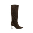 Carolina Stiletto Boots — Suede Brown
