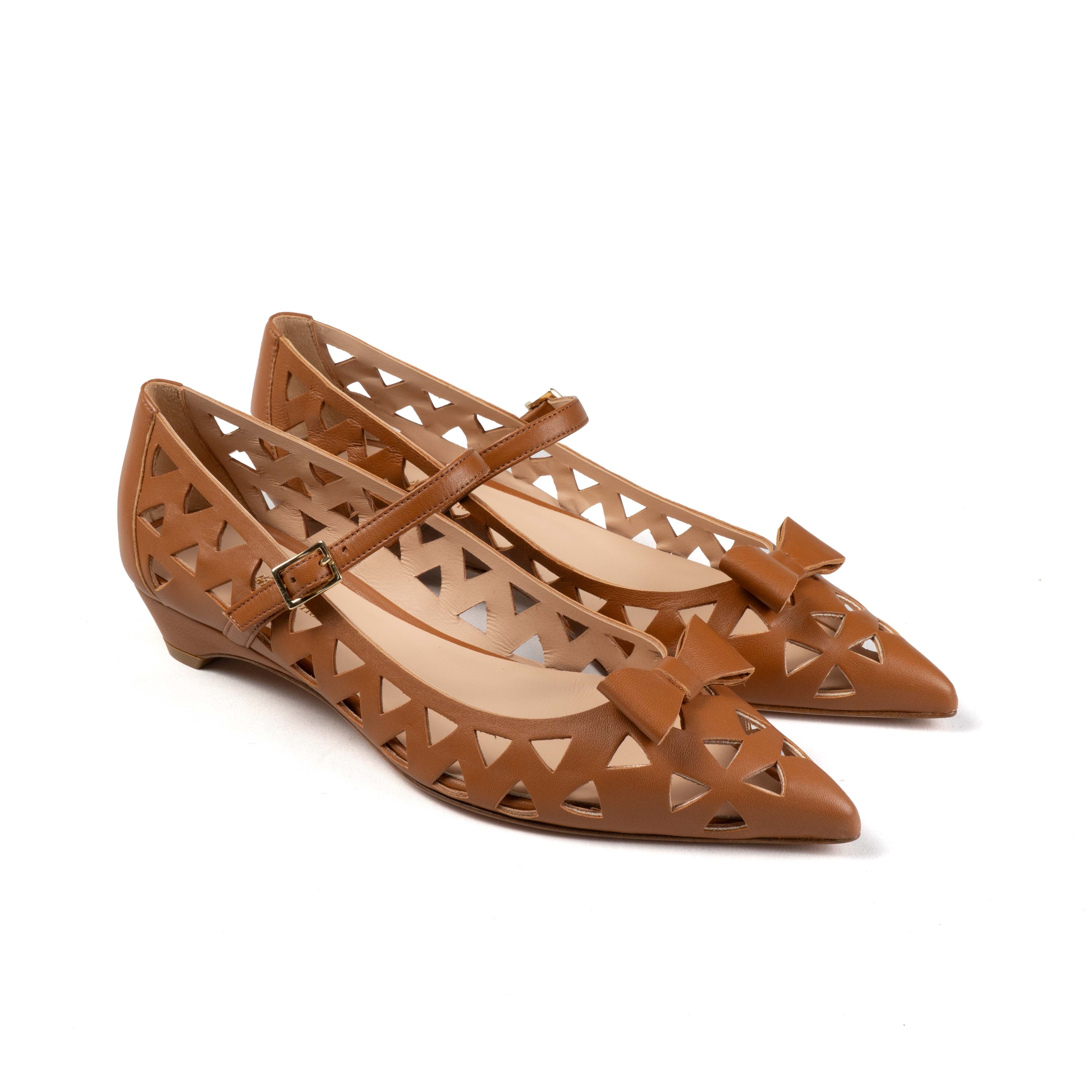 Jaqueline Round-Toe Mary Jane Flats | Michele Lopriore