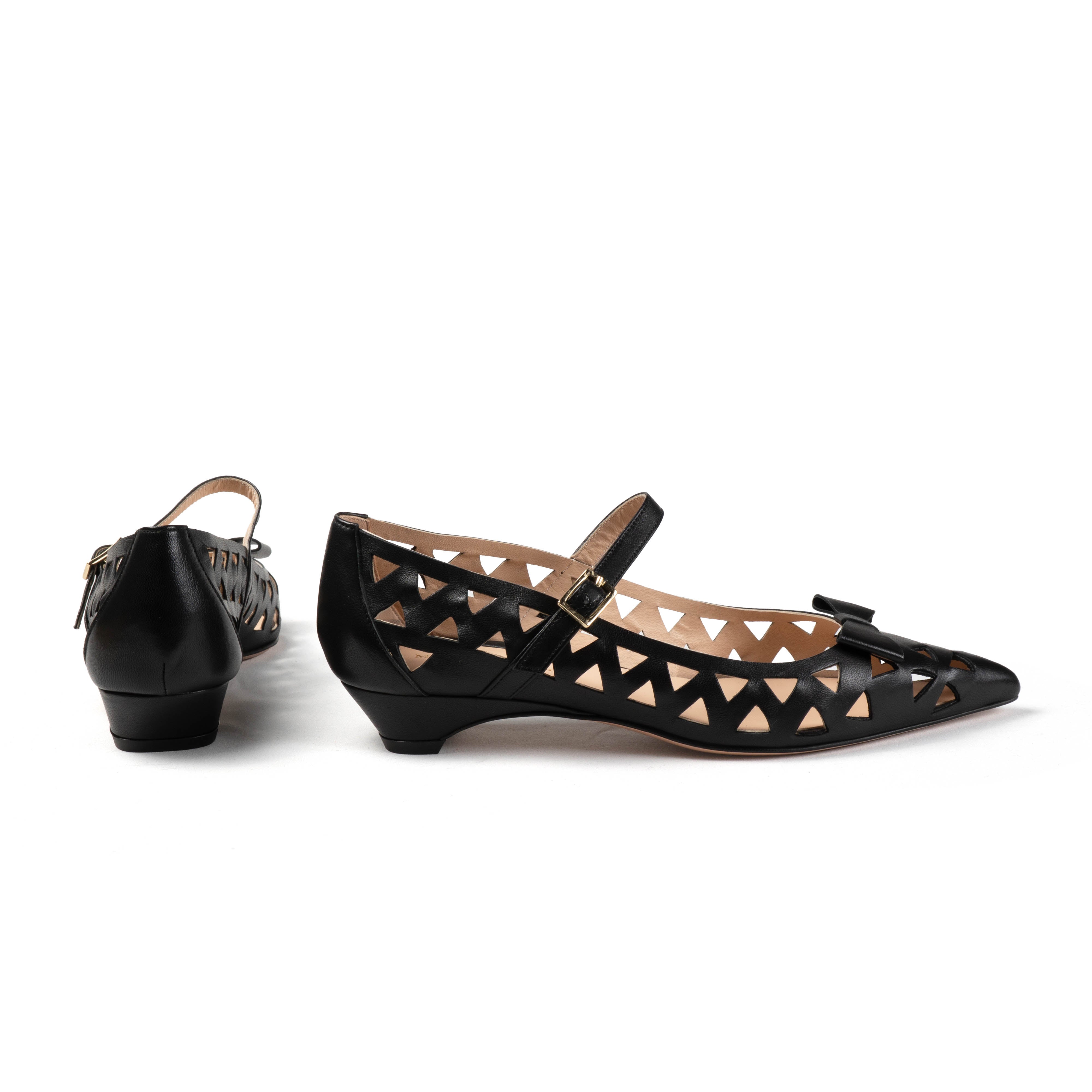 Jaqueline Round-Toe Mary Jane Flats | Michele Lopriore