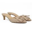 Padua Mules — Nude Suede side view | Michele Lopriore