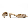 Padua Mules — Nude Suede back view | Michele Lopriore