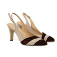 Gabriela Slingback Pump — Beige Suede side view | Michele Lopriore