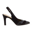 Gabriela Slingback Pump — Black Leather Suede | Michele Lopriore
