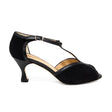 Gemma T Lace Pump — Black Suede | Michele Lopriore