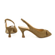 Yara Slingback Pump — Camel Bisonte back view | Michele Lopriore