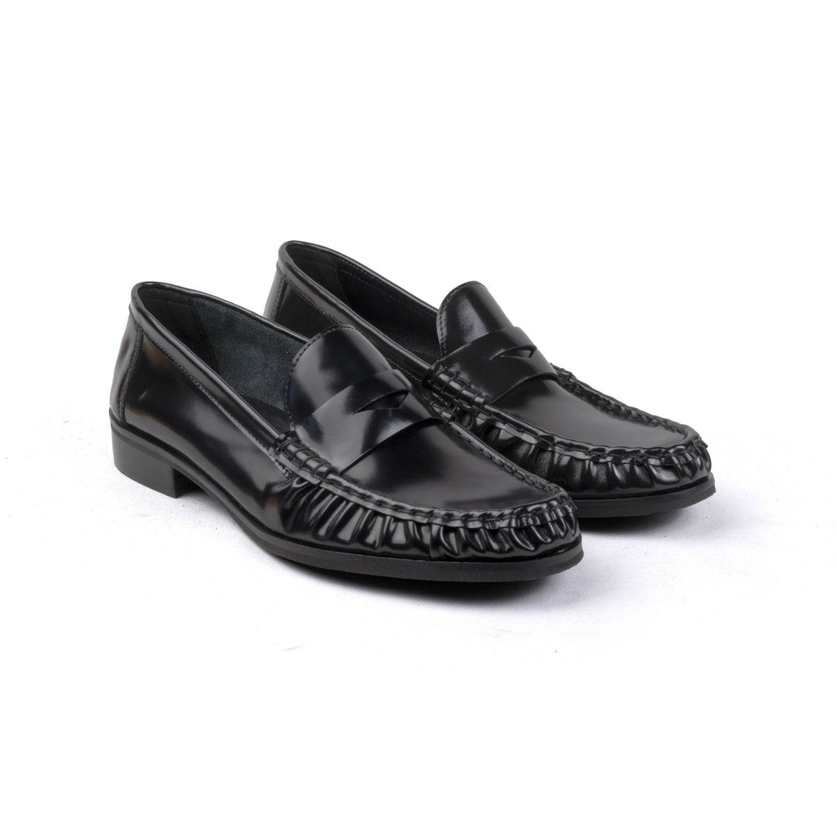 Genuine Brushed Leather Black