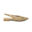Genny Slingback Flats — Camel Suede | Michele Lopriore