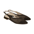 Genny Slingback Flats — Brown Suede side view | Michele Lopriore