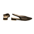Genny Slingback Flats — Brown Suede back view | Michele Lopriore