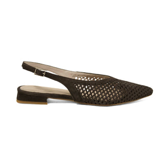 Genny Slingback Flats — Brown Suede | Made in Italy · Michele Lopriore
