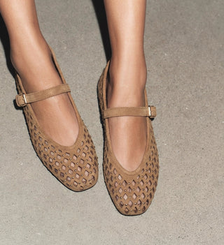 Minorca Maryjanes — Tan Suede | Michele Lopriore
