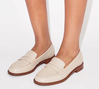 Elsa Penny Loafer — Ivory Brush Leather | Made in Italy · Michele Lopriore