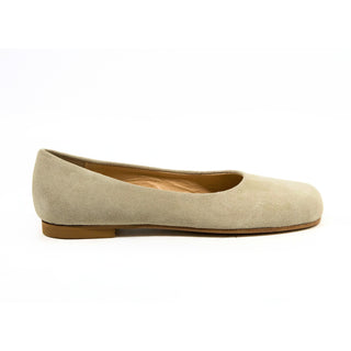 Ilary Squared Flats — Dune Leather | Michele Lopriore